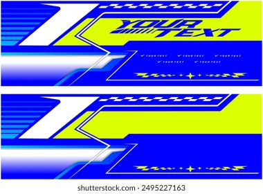 Banner racing full vector editable