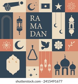 Banner For Ramadan. Ramadan Mubarak Vector Design.