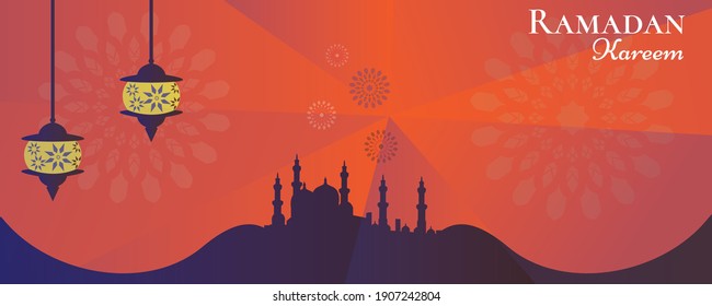 Banner auf orangefarbenem Hintergrund, Vektorgrafik 