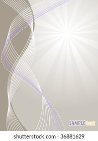 Banner with rays and place for your text