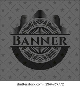 Banner realistic dark emblem