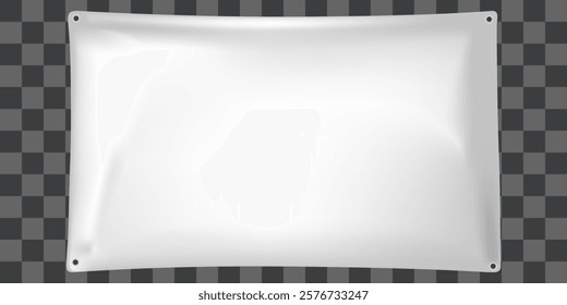 Banner realistic textile empty white color for decoration