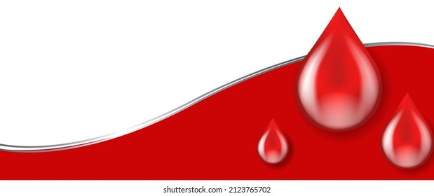 Banner With Red Blood CellIs With Gradient Mesh, Vector Illustration