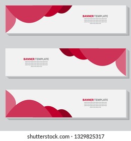 Banner red bubble template