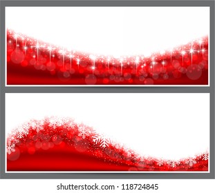 Banner red christmas backgrounds. Vector eps10.