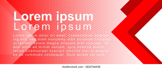 Banner red full color modern design