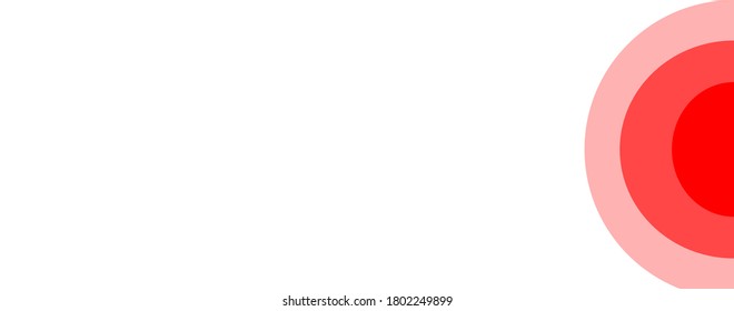 banner red half circle, dimension 5074 x 2000