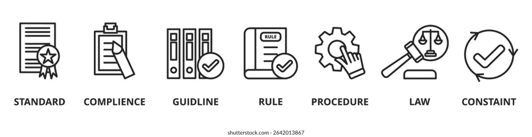 Banner regulation with keywords and icons