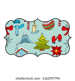 banner retro decoration seasonal summer icons