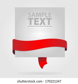 Banner with ribbon