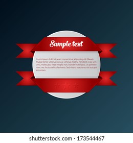Banner with ribbon