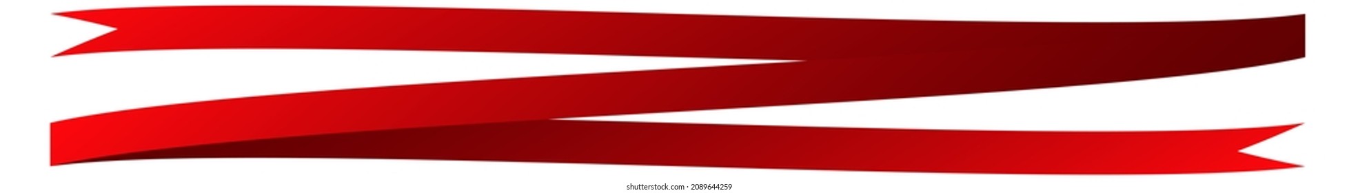 Banner, ribbon, bow illustration with blank and empty space