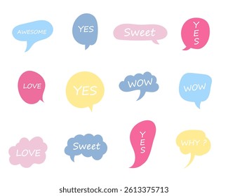 Banner ribbon designs in vector label format, flag and badge icon shapes for unique design and sale promotion. Graphic tag, element set, decoration template and new sticker set for web sign and emblem