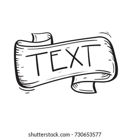 Banner Ribbon Doodle