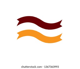 Banner ribbon flat vector design for print and websites - Vector
