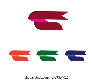 Banner ribbon flat vector design for print and websites - Vector

