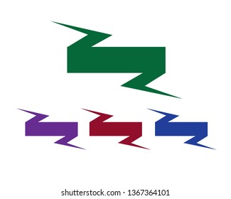 Banner ribbon flat vector design for print and websites - Vector
