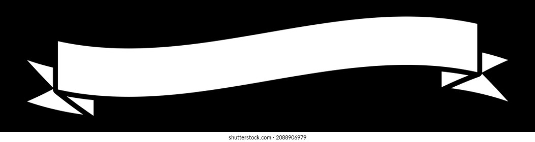 Banner, ribbon horizontal shape, design element