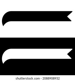 Banner, ribbon horizontal shape, design element
