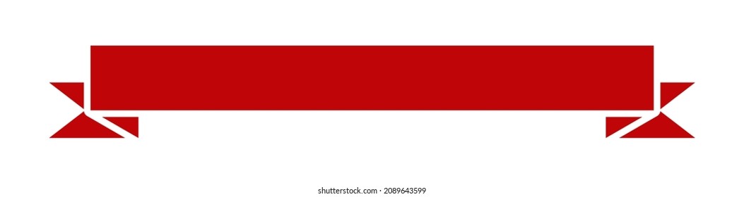 Banner, ribbon horizontal shape, design element