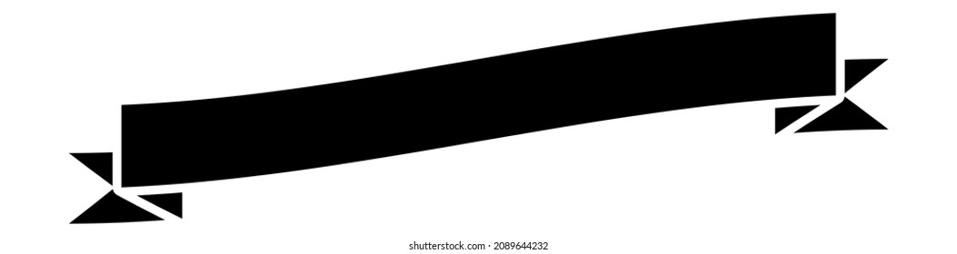 Banner, ribbon horizontal shape, design element