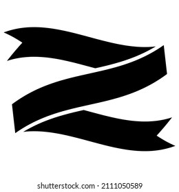 Banner, ribbon horizontal shape, design element