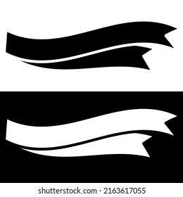 Banner, ribbon horizontal shape, design element