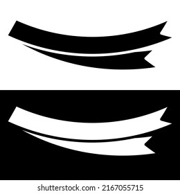 Banner, ribbon horizontal shape, design element