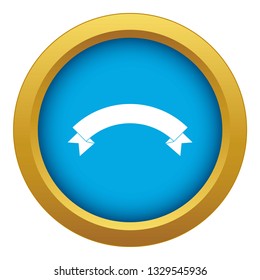 Banner ribbon icon blue vector isolated on white background for any design