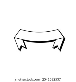 Banner ribbon icon flat vector design
