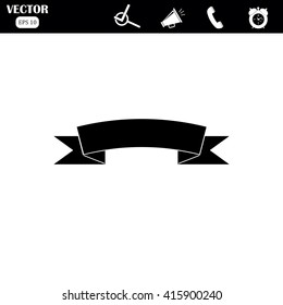 Banner ribbon Icon Vector
