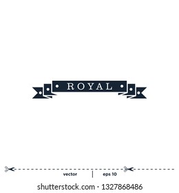 Banner ribbon icon vector logo template