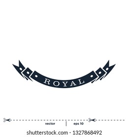 Banner ribbon icon vector logo template