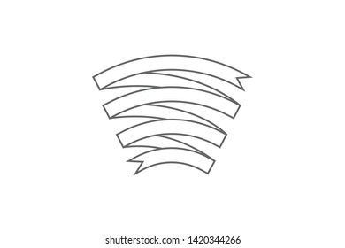 Banner, ribbon illustration. Element of ribbon icon. Thin line icon for website design and development, app development. Premium icon