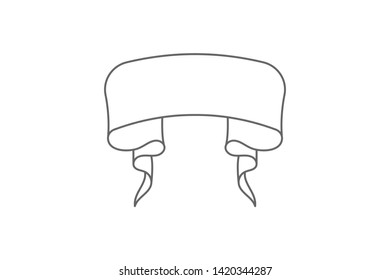 Banner, ribbon illustration. Element of ribbon icon. Thin line icon for website design and development, app development. Premium icon