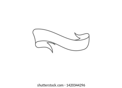 Banner, ribbon illustration. Element of ribbon icon. Thin line icon for website design and development, app development. Premium icon