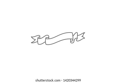 Banner, ribbon illustration. Element of ribbon icon. Thin line icon for website design and development, app development. Premium icon