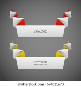 Banner ribbon presentation, vector shape for information. Graphic shape composition business presentations. banners strip annotations. Color band, sticker banner for registration proposals ribbon