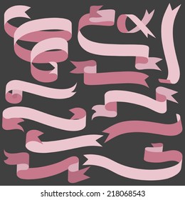banner / ribbon set V.2 (pink)