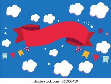 banner, ribbon in the sky