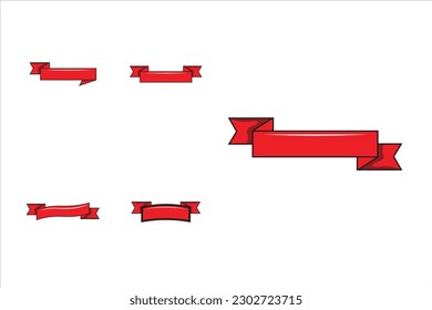 Banner Ribbon Vector Design Set