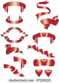 Banner ribbon. Vector (EPS8), seamless, all part (object) closed, posibility to edit, without transparence.
