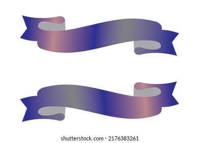 banner ribbon vector. with gradient color, white background.