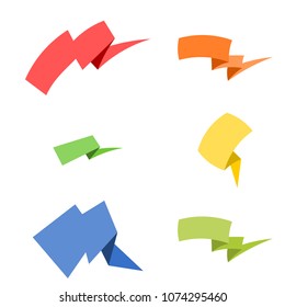 Banner ribbon vector set