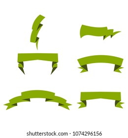 Banner ribbon vector set