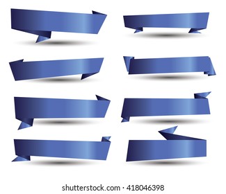 Banner ribbon vector set