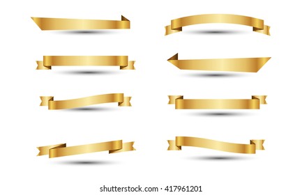 Banner ribbon vector set isolated background