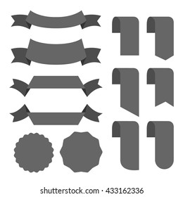 banner ribbon vector set isolated background