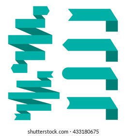 banner ribbon vector set isolated background
