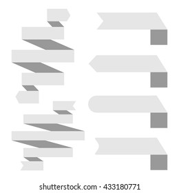 banner ribbon vector set isolated background